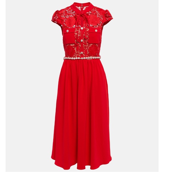 Self-Portrait crystal-embellished midi dress (UK size 10) US size 6 - Picture 2 of 13